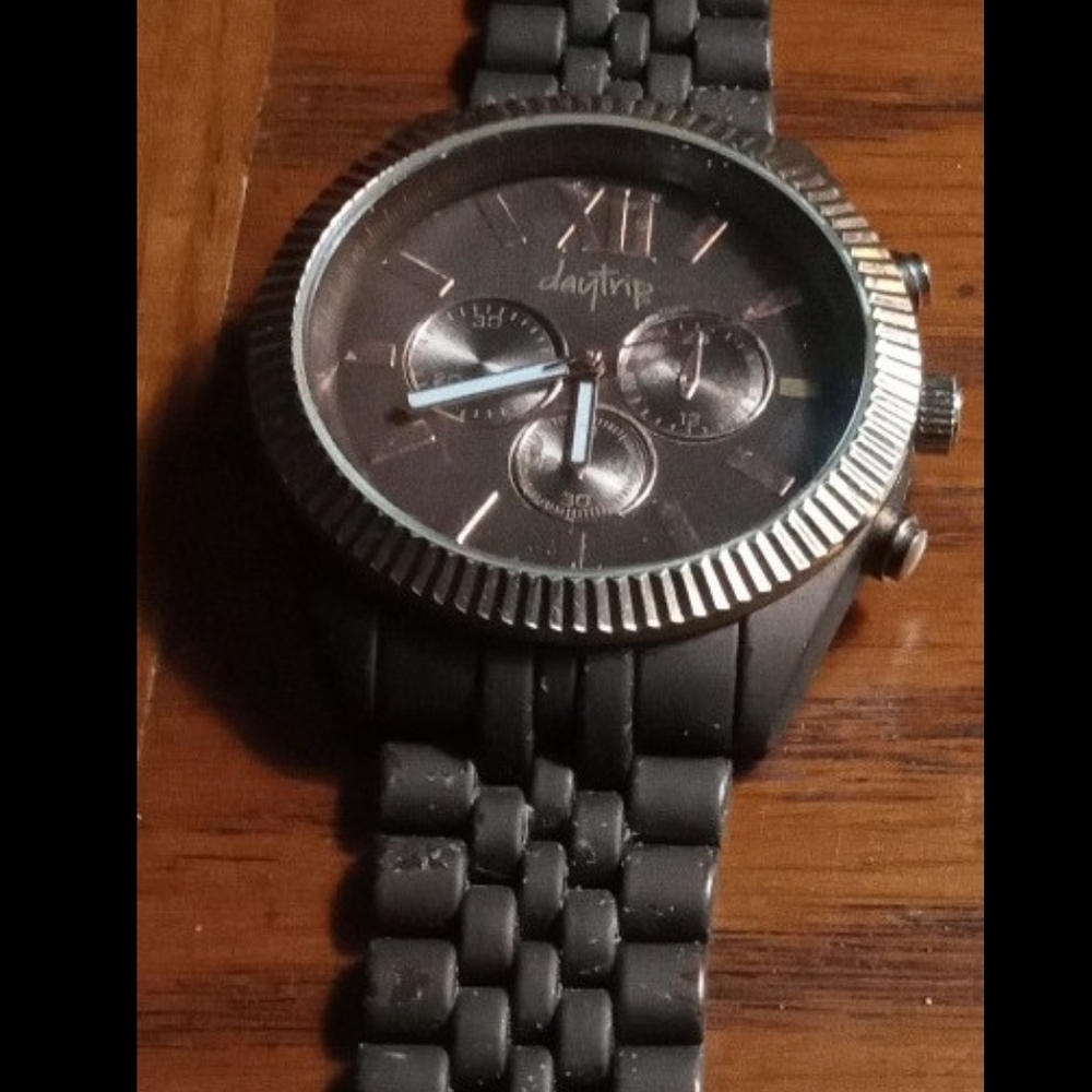 Daytrip Black and Silver Chronograph Watch